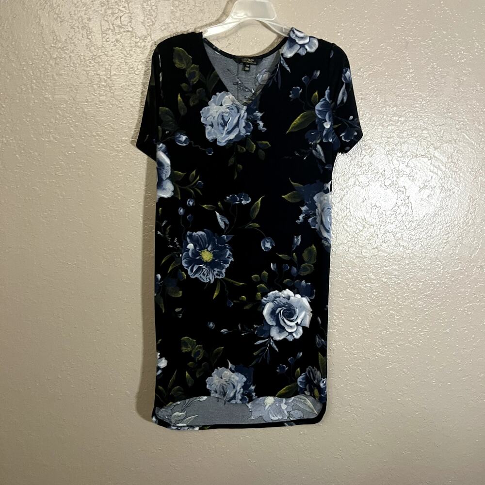Christian Siriano dress black floral small
